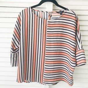 SOLD NWOT Express Striped 3/4 sleeves Blouse